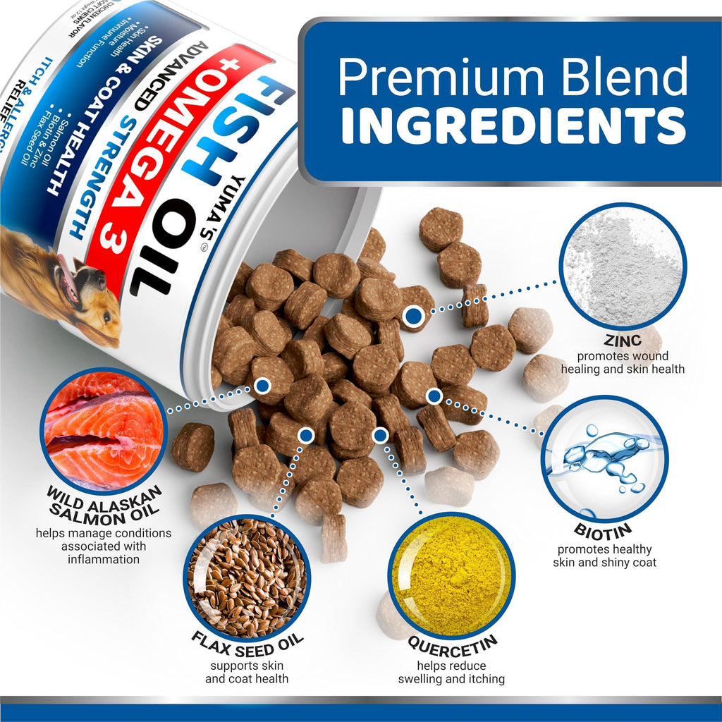 Omega 3 Skin & Coat Soft Chews for Dogs (170 Chews)
