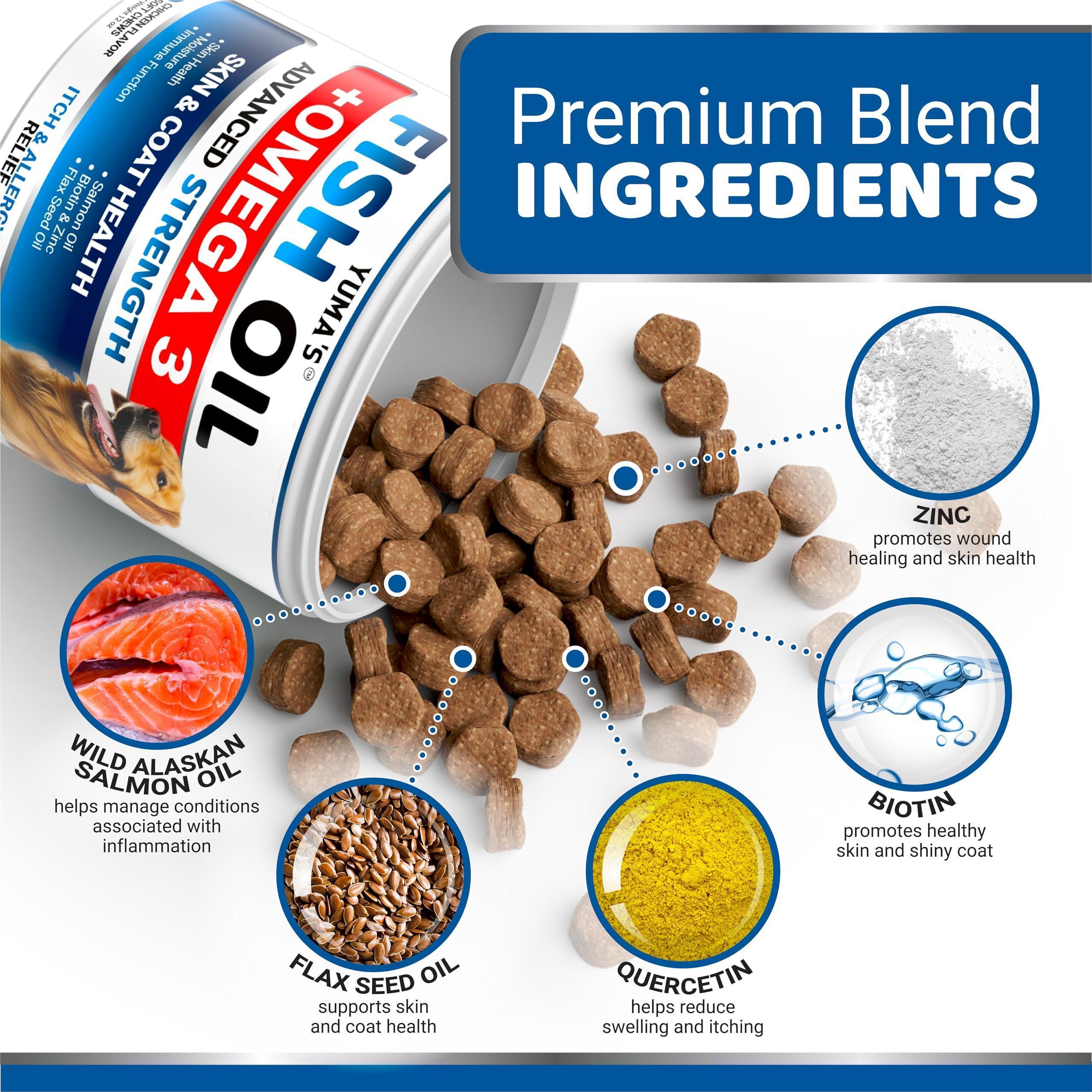 Omega 3 Skin & Coat Soft Chews for Dogs (170 Chews)