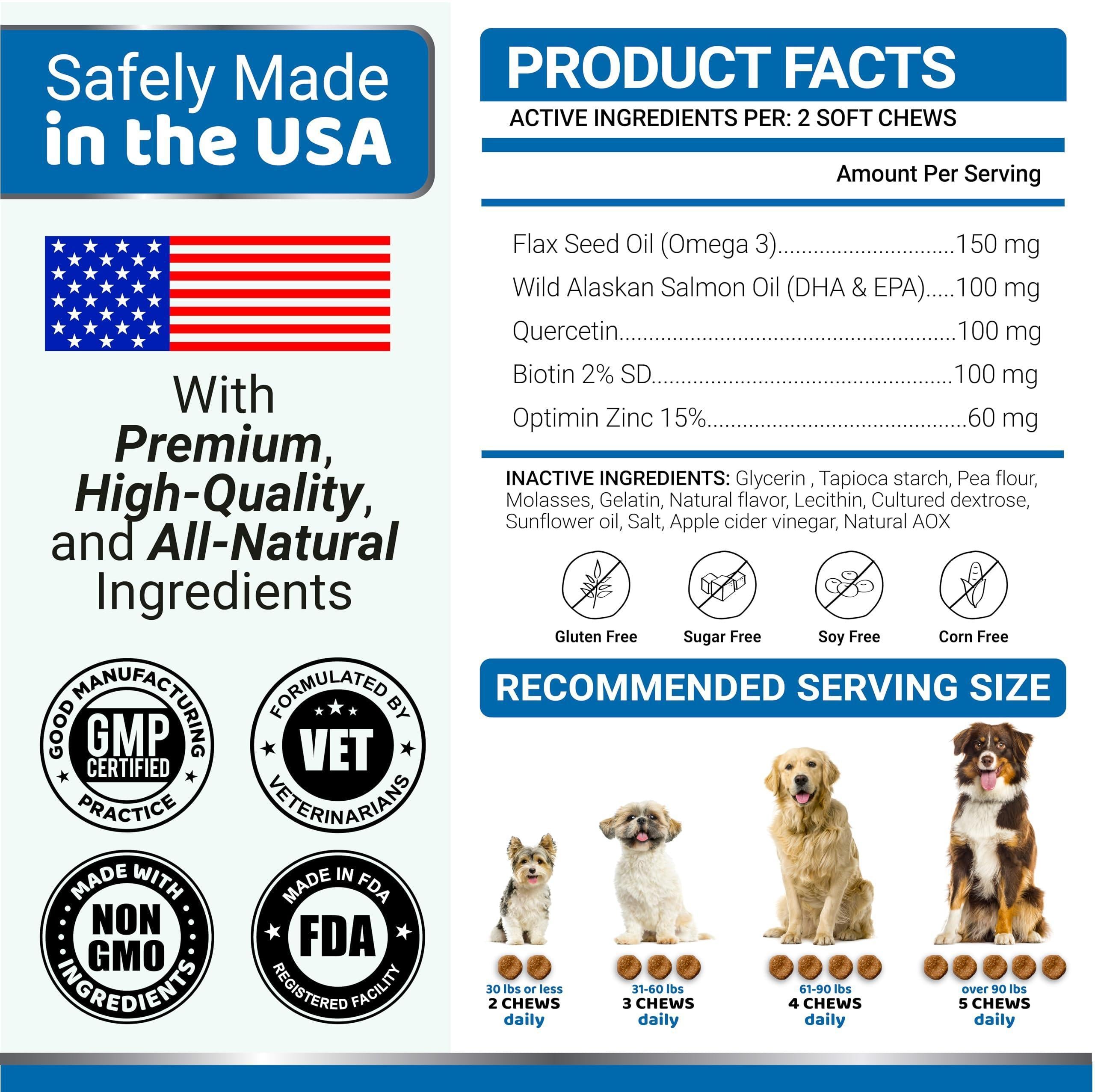 Omega 3 Skin & Coat Soft Chews for Dogs (170 Chews)