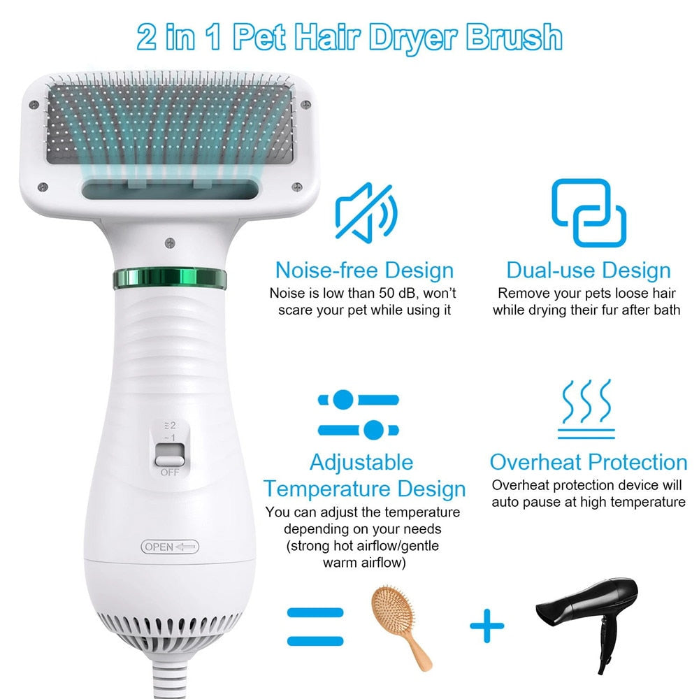 25% OFF + FREE SHIPPING 🔥 Portable  2 In 1 Dog Hair Dryer