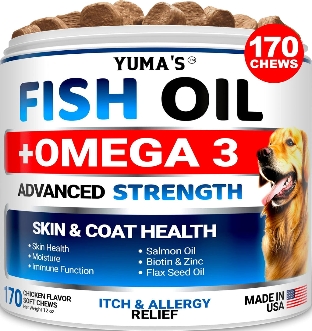 Omega 3 Skin & Coat Soft Chews for Dogs (170 Chews)